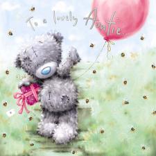 Lovely Auntie Softly Drawn Me to You Bear Birthday Card Image Preview
